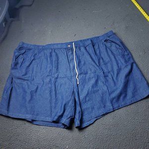 King Size Denim Jean Shorts Mens Size 7XL Big & Tall Blue Cotton